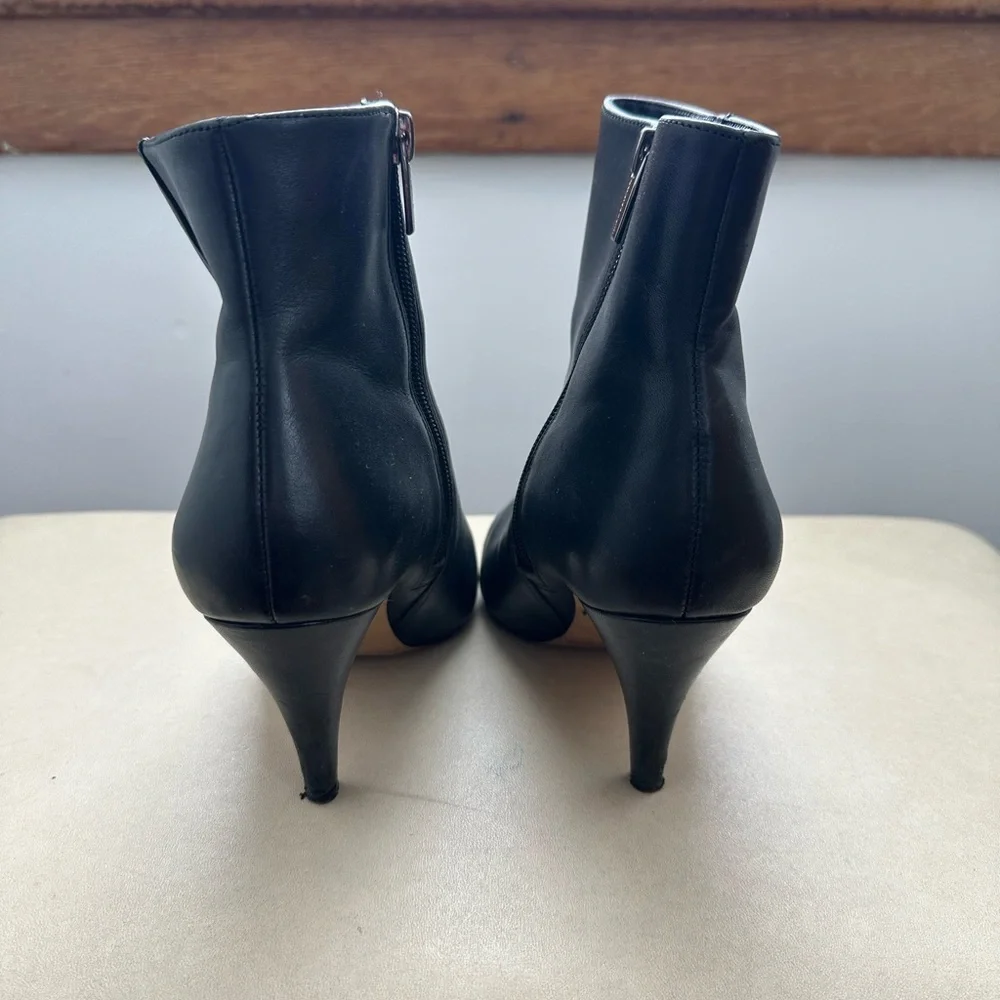 Vince Camuto Black Leather Ankle Boots - Picture 4 of 9